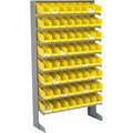 Global Industrial 8 Shelf Floor Pick Rack, 64 Yellow Plastic Shelf Bins 4 Inch Wide 33x12x61 603426YL